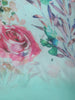 Aqua Green Floral Printed Soft Chiffon Saree
