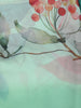 Aqua Green Floral Printed Soft Chiffon Saree