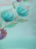 Aqua Green Floral Printed Soft Chiffon Saree