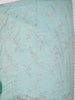 Aqua Green Floral Vine Stone Embellished Design Pure Tissue Silk Party Wear Saree with Scalloped Border