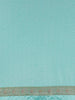 Aqua Green Floral Woven Banarasi Silk Saree - Diadem