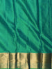 Aqua Green Geometric Zari Woven Design Pure Kanchipuram Silk Saree with Zari Border