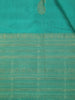 Aqua Green Paisley Design Pure Kanchipuram Silk Saree