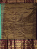 Aqua Green Peacock Butta Zari Woven Design Pure Kanchipuram Silk Saree with Contrast Varisai Pattu Border