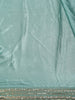 Aqua Green Satin Saree with Designer Border