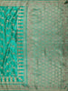 Teal Green Floral Zari Woven Design Banarasi Silk Designer Saree with Designer Border