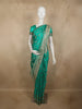Teal Green Floral Zari Woven Design Banarasi Silk Designer Saree with Designer Border