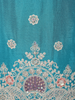 Aqua Teal Blue Floral Sequins and Beads Embroidered Design Georgette Palazzo Suit with Dupatta