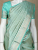 Aqua Blue Dot Zari Woven Pure Kanchipuram Silk Saree