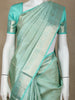 Aqua Blue Dot Zari Woven Pure Kanchipuram Silk Saree