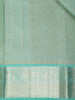 Aqua Blue Dot Zari Woven Pure Kanchipuram Silk Saree