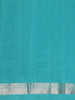 Aqua Blue Floral Butta woven Silk Saree - Diadem