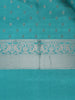 Aqua Blue Floral Butta woven Silk Saree - Diadem