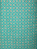 Aqua Blue Floral Designed Cotton Straight Cut Salwar Suit