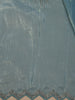 Aqua Blue Floral Designed Organza Designer Saree