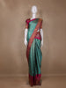 Aqua Blue Floral Woven Motifs Pure Kanchipuram Silk Saree