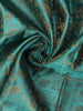 Aqua Blue Floral Woven Motifs Pure Kanchipuram Silk Saree