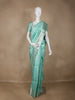 Aqua Blue Floral Woven Pure Kanchipuram Silk Saree - Diadem