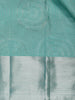 Aqua Blue Floral Woven Pure Kanchipuram Silk Saree - Diadem
