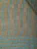 Aqua Blue Stripes Designed Organza Designer Saree