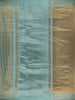 Aqua Blue Stripes Designed Organza Designer Saree