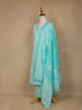 Aqua Green Floral Design Printed Cotton Salwar Suit - Diadem