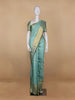 Aqua Green Floral Woven Pure Kanchipuram Silk Saree - Diadem