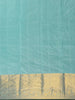 Aqua Green Floral Woven Pure Kanchipuram Silk Saree - Diadem