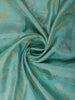 Aqua Green Floral Woven Pure Kanchipuram Silk Saree - Diadem