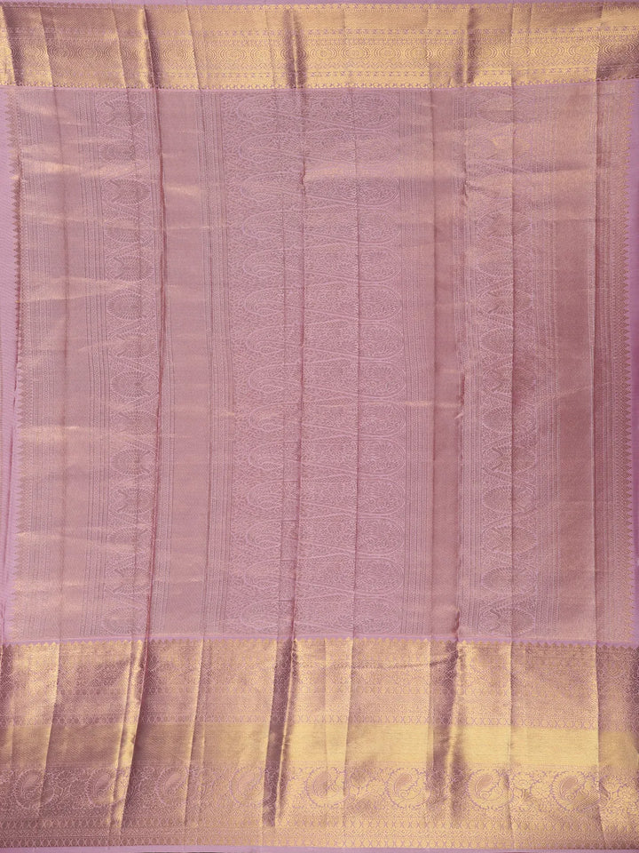 Aqua Green Floral Woven Pure Kanchipuram Silk Saree - Diadem