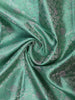 Aqua Green Floral Woven Pure Kanchipuram Silk Saree - Diadem