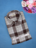 Brown Checked Design Full Sleeve Cotton Shirt