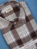 Brown Checked Design Full Sleeve Cotton Shirt