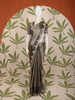 Ash Grey Floral Sequins Embroidered Design Tissue Silk Saree with Scalloped Border