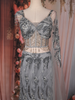 Ash Grey Floral Sequins and Beads Embroidered Design Mermaid Net Lehenga