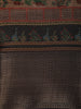 Ash Grey Floral Woven Design Semi Silk Saree with Zari Border