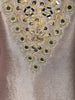 Ash Grey Gold Mirror Embroidered  Design Tissue Silk Straight Cut Salwar Suit with Matching Designer Dupatta