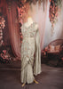Ash Grey Heavy Sequins and Beads Embroidered Design Crepe Ready to Wear Draped Saree with Matching Designer Blouse