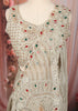Ash Grey Heavy Sequins and Beads Embroidered Design Crepe Ready to Wear Draped Saree with Matching Designer Blouse
