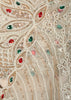 Ash Grey Heavy Sequins and Beads Embroidered Design Crepe Ready to Wear Draped Saree with Matching Designer Blouse