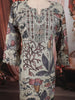 Ash Grey Kalamkari Floral Printed Design Tussar Straight Cut Salwar Suit with Matching Dupatta