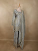 Ash Grey Sequins and Beads Embroidered Design Tissue Silk Sharara Suit with Dupatta