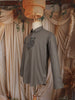 Ash Grey Tiger Face Motif Stone Embellished Design Cotton Party Wear Full Sleeve Men Shirt