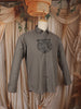 Ash Grey Tiger Face Motif Stone Embellished Design Cotton Party Wear Full Sleeve Men Shirt
