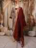 Ash Grey Traditional Zari Woven Design Semi Silk Straight Cut Salwar Suit with Contrast Dupatta