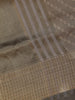 Ash Striped Design Cotton Blend Saree