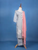 Ash Floral Embroidered Cotton Salwar Suit - Diadem