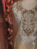 Ash and Champagne Gold Beads Embroidered Design Tissue Silk Palazzo Suit with Dupatta