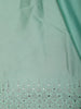Auqa Green Solid Satin Fancy Saree with Designed Border