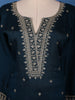 Azure Blue Floral Design Sequin Work Georgette Salwar Suit - Diadem